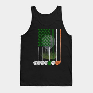 Irish American Flag Vintage Golf Flag St Patricks Day Tank Top